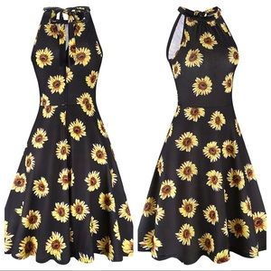 Sunflower Halter Dress